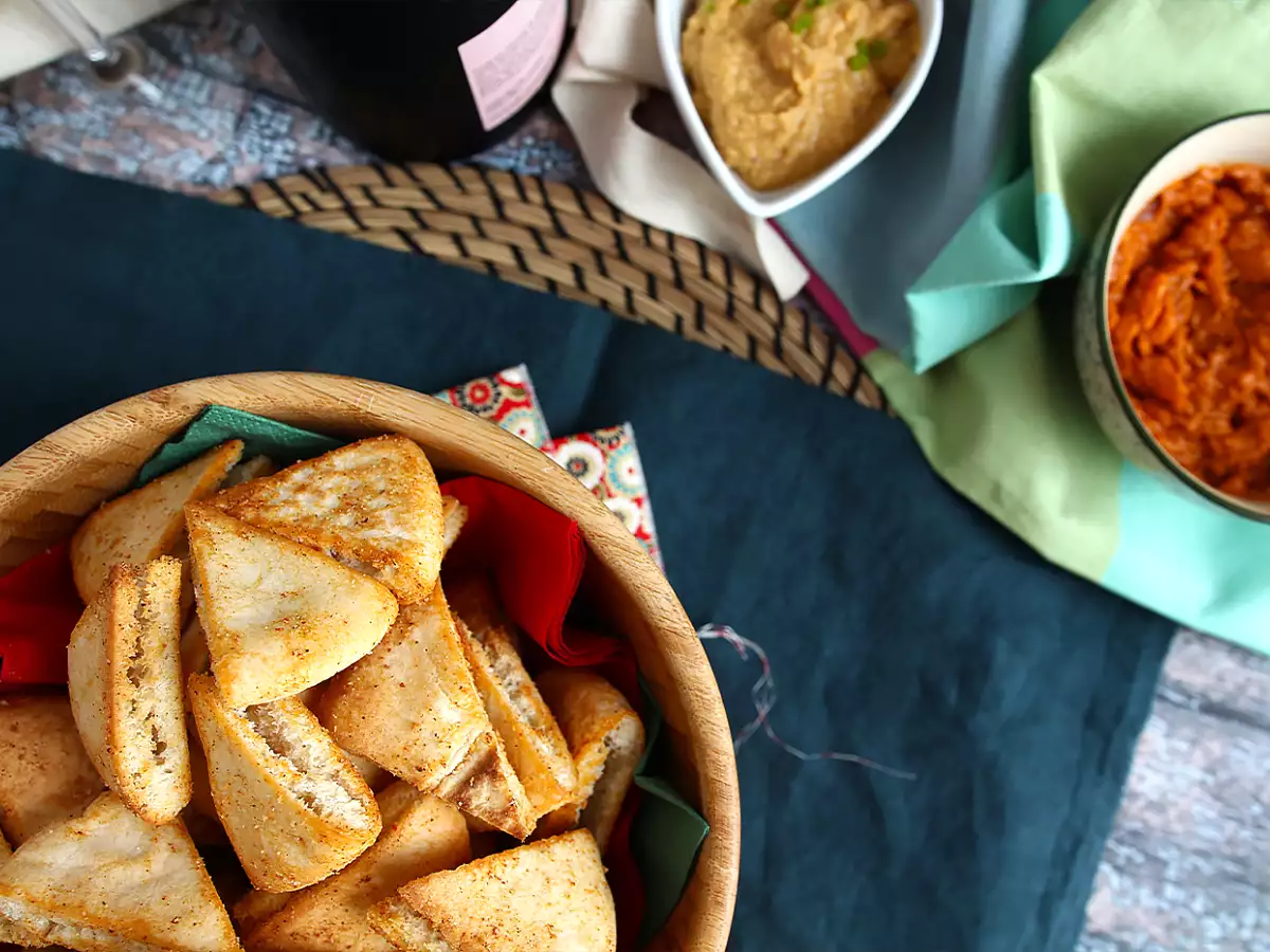 Chips de pão pita, receita express - foto 3