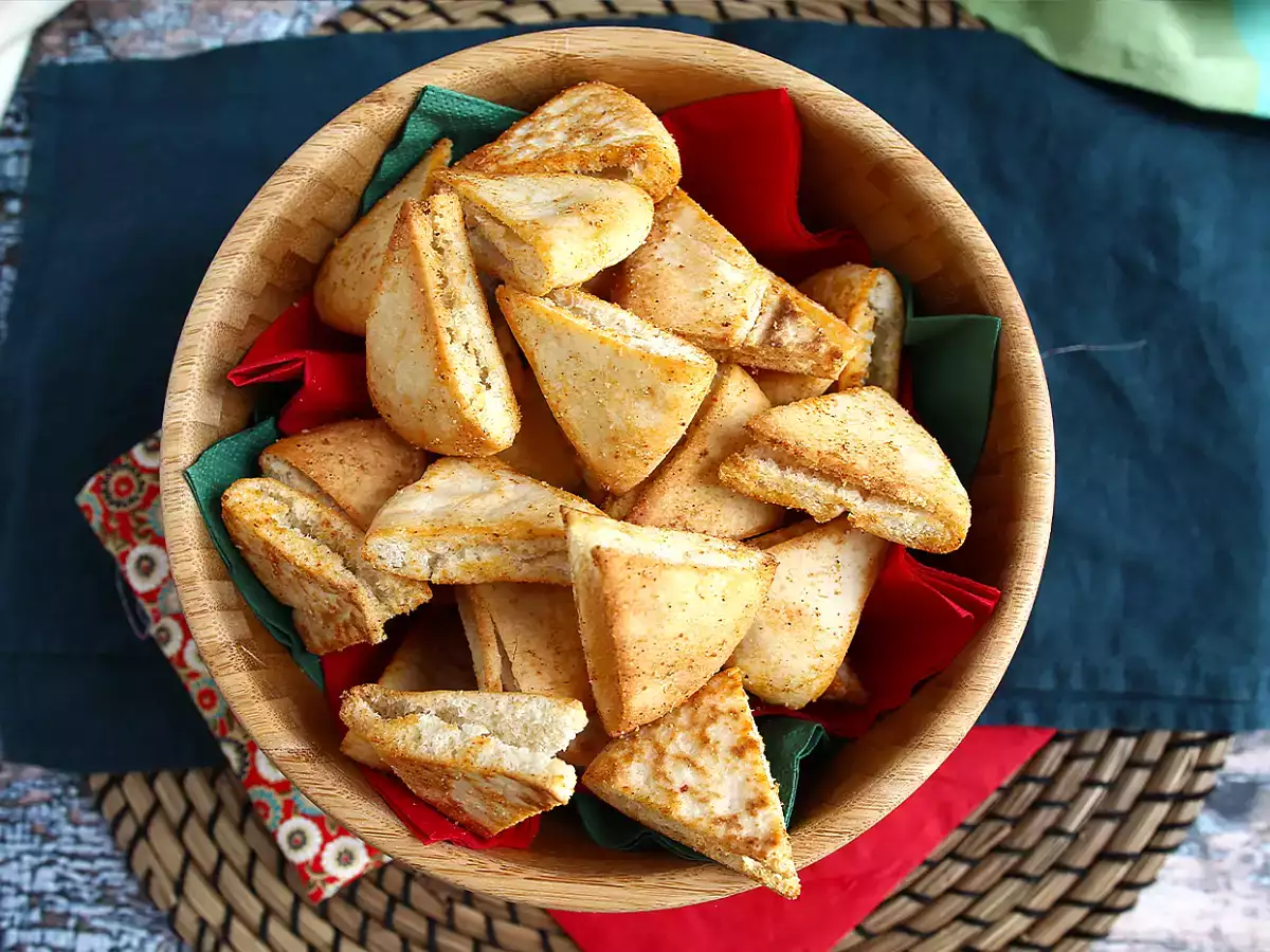 Chips de pão pita, receita express - foto 4