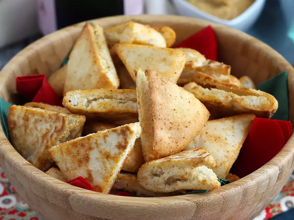 Chips de pão pita, receita express - foto 5