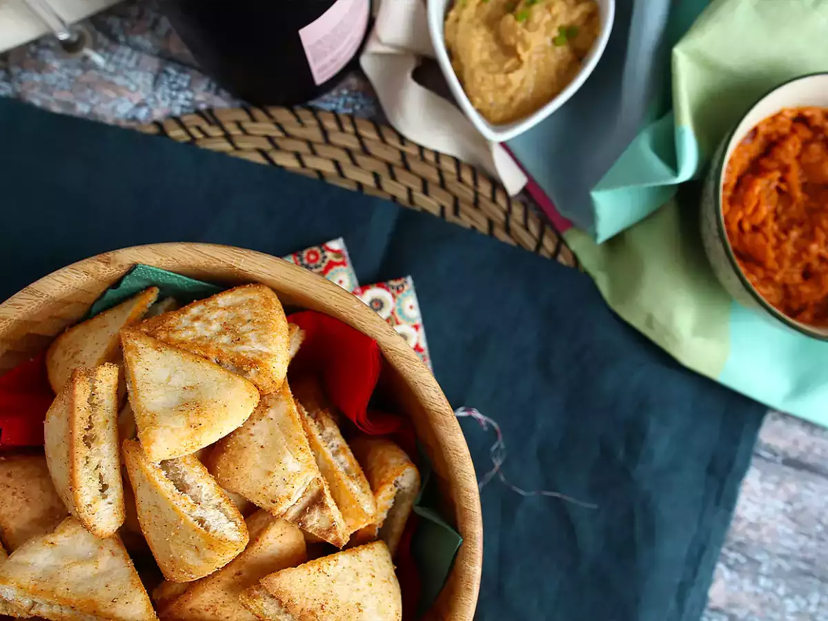 Chips de pão pita, receita expressa - foto 3