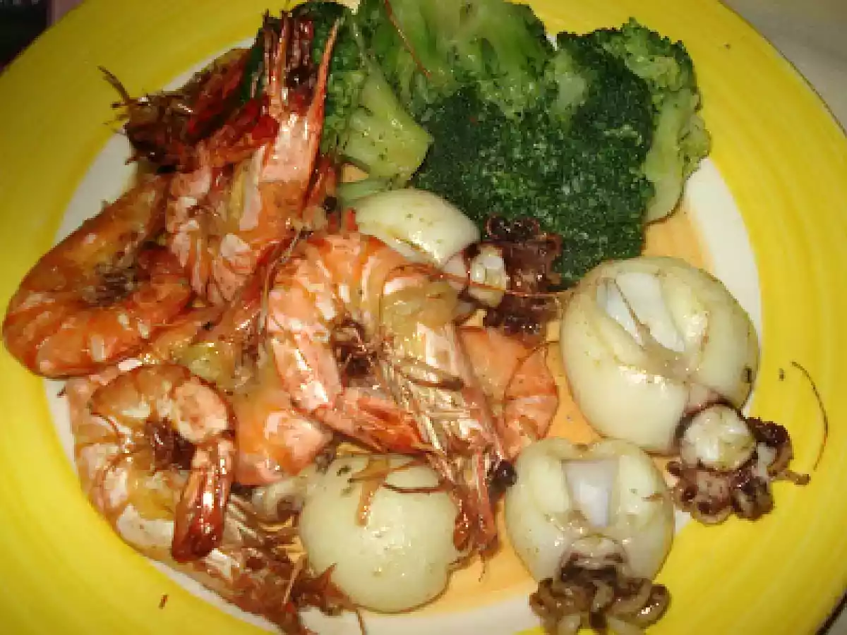 CHOQUINHOS FRITOS COM GAMBAS NA ACTIFRY... - foto 2