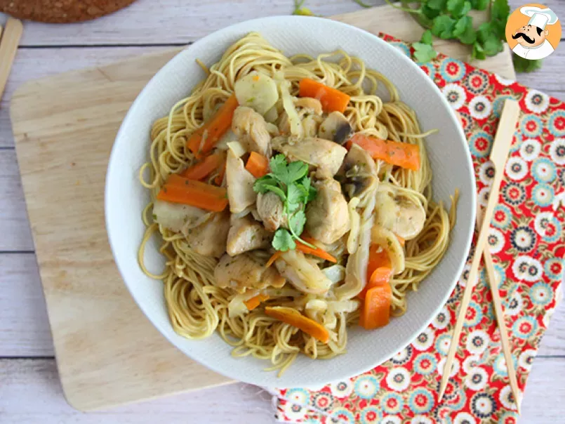 Chow mein com frango e legumes (receita chinesa), foto 3