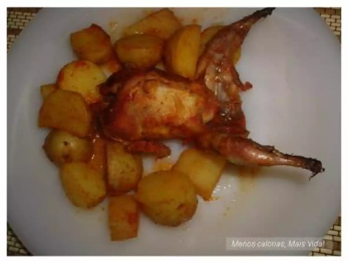 Codornizes Assadas com Batatas