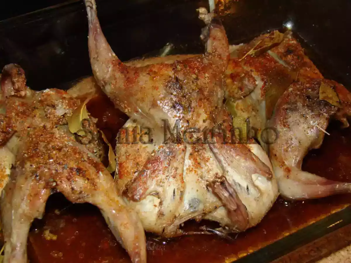 Codornizes Assadas no Forno