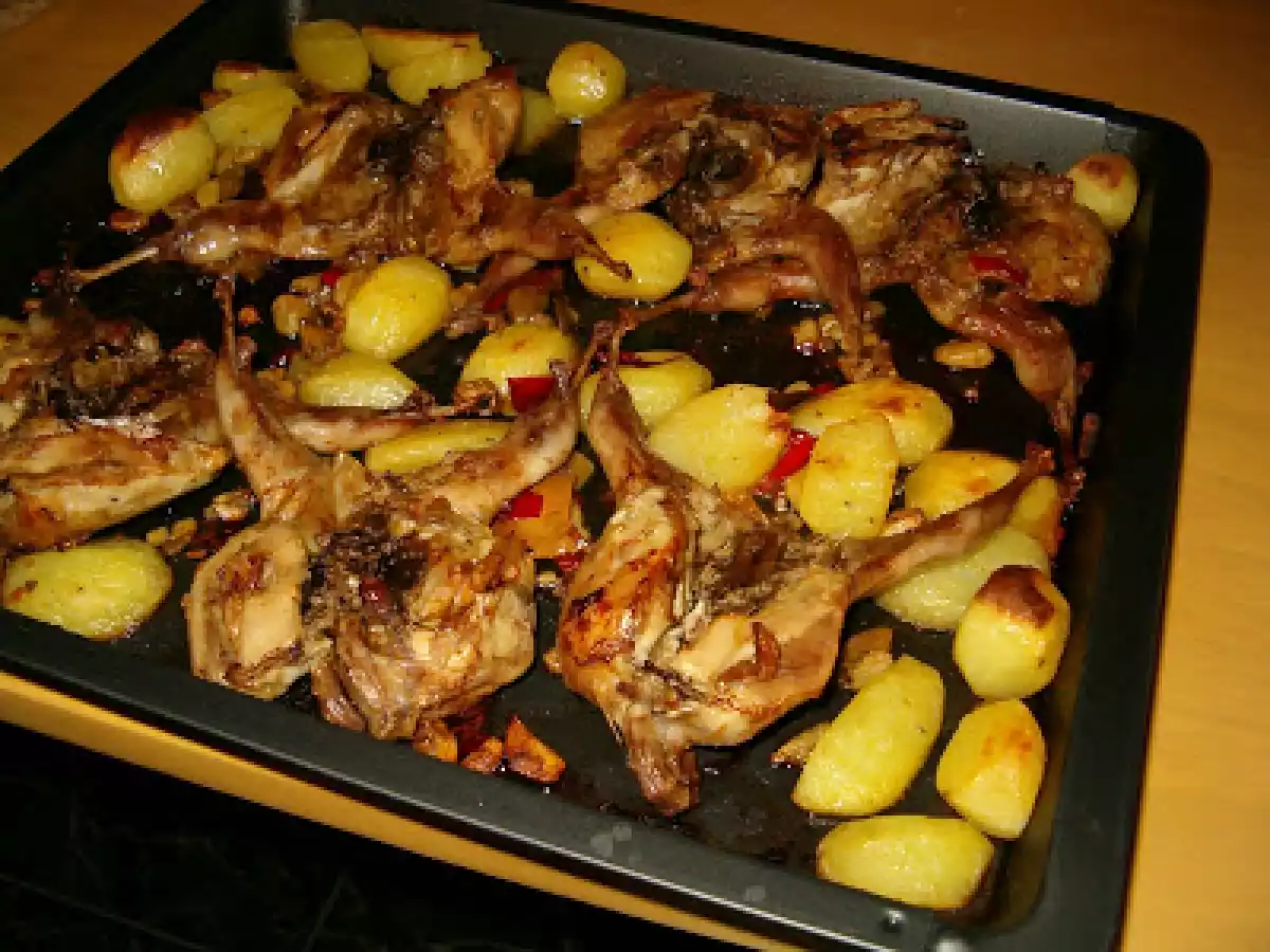 Codornizes assadinhas no forno