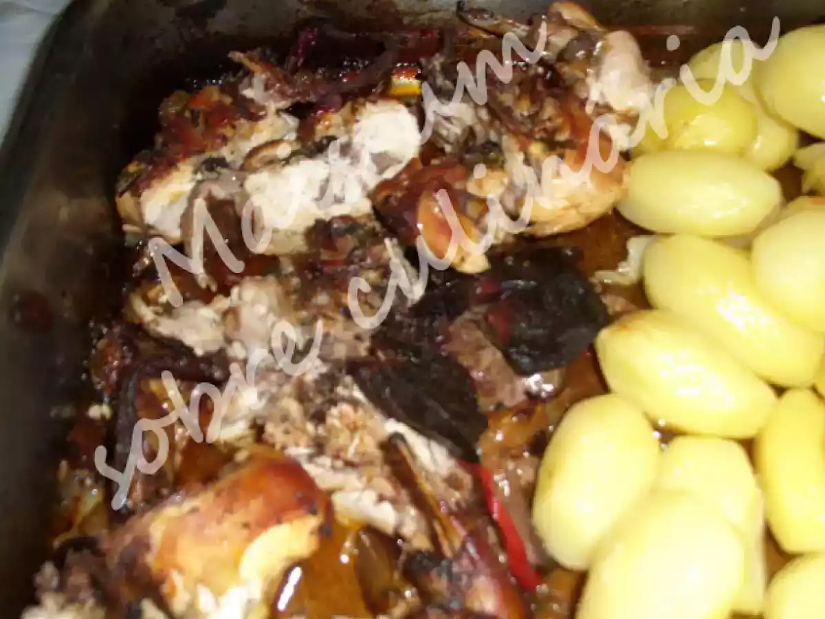 Coelho no forno com vinagre
