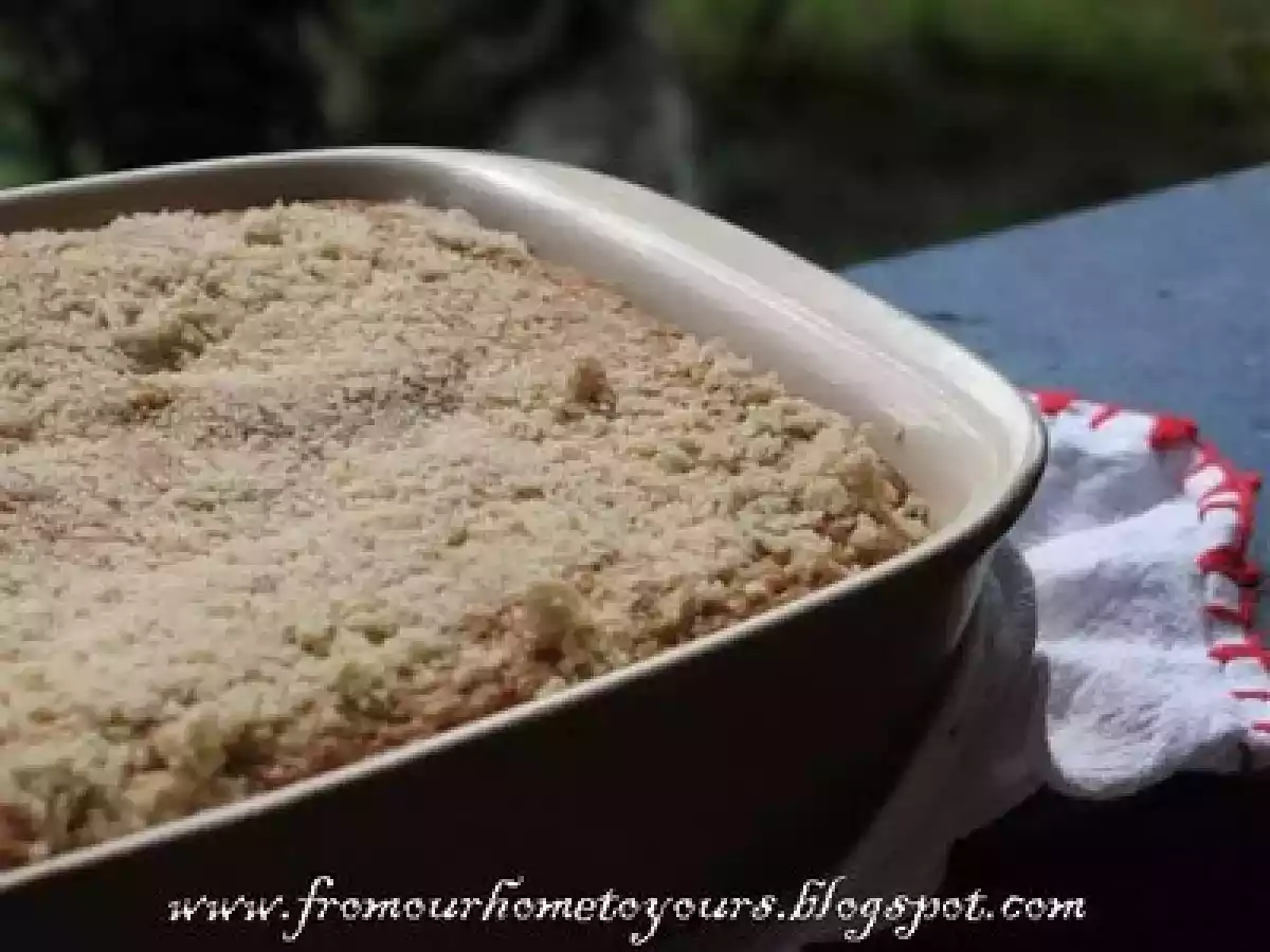 Coffee cake, um bolo com farofa