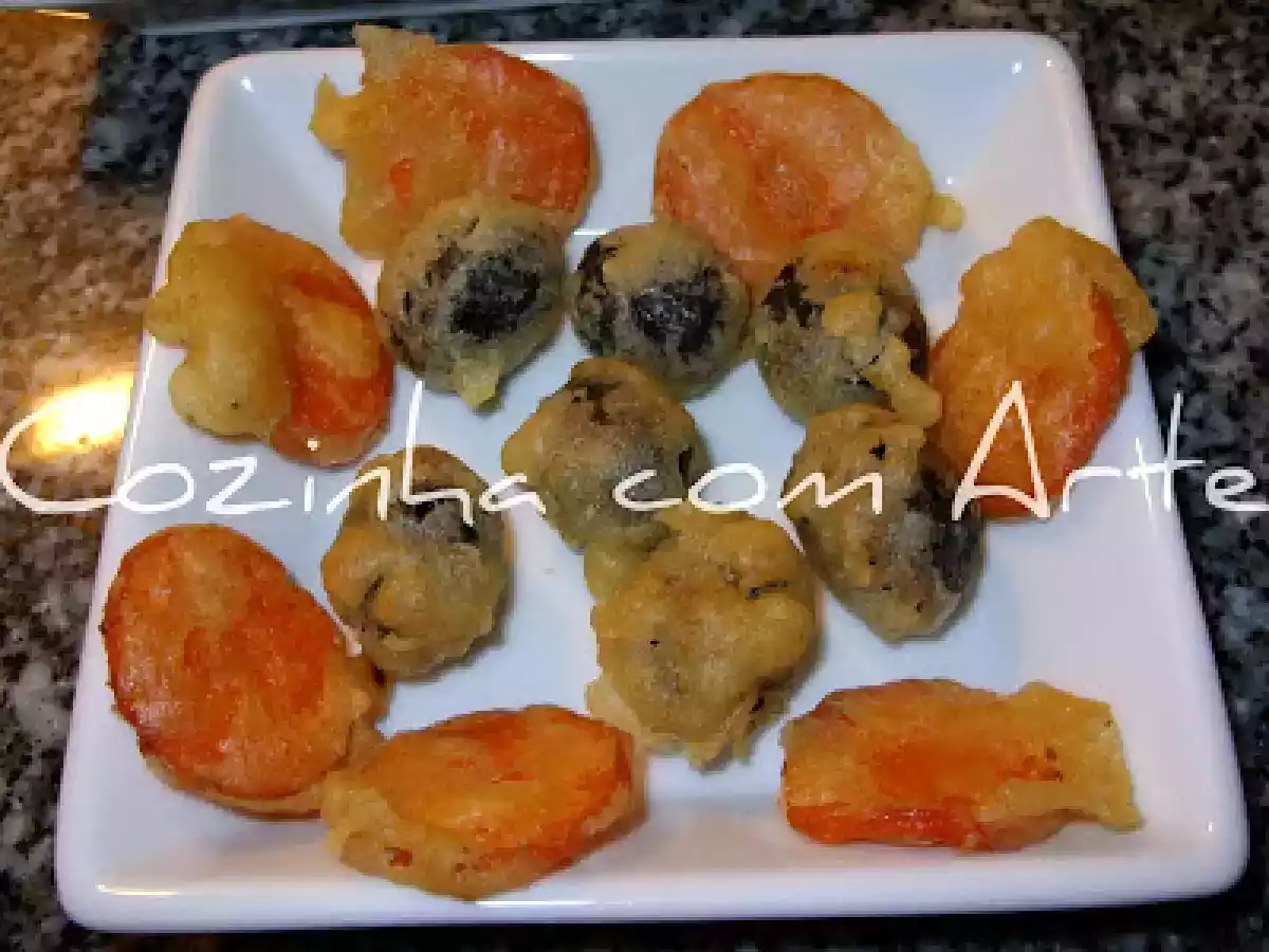 Cogumelos, azeitonas e cenouras fritas - foto 3