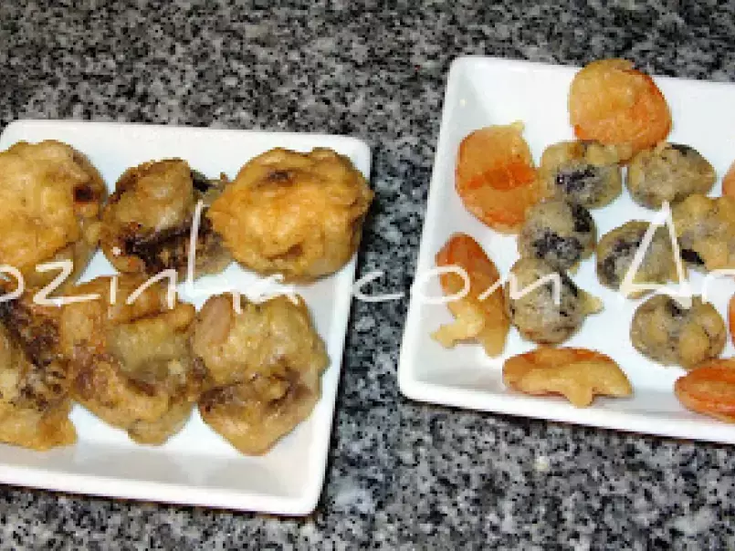 Cogumelos, azeitonas e cenouras fritas, foto 5