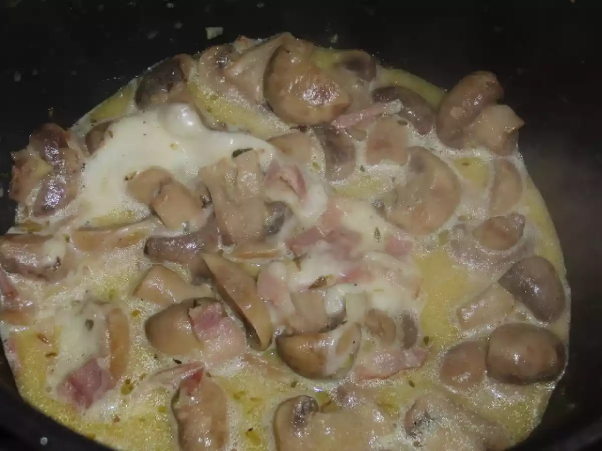 Cogumelos em vinho com mozzarella - foto 2