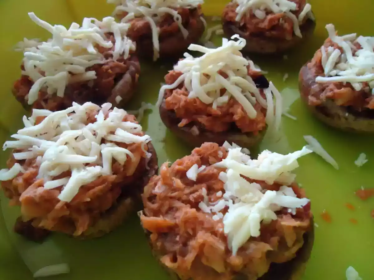 Cogumelos portobello recheados com atum e tomate seco - foto 3