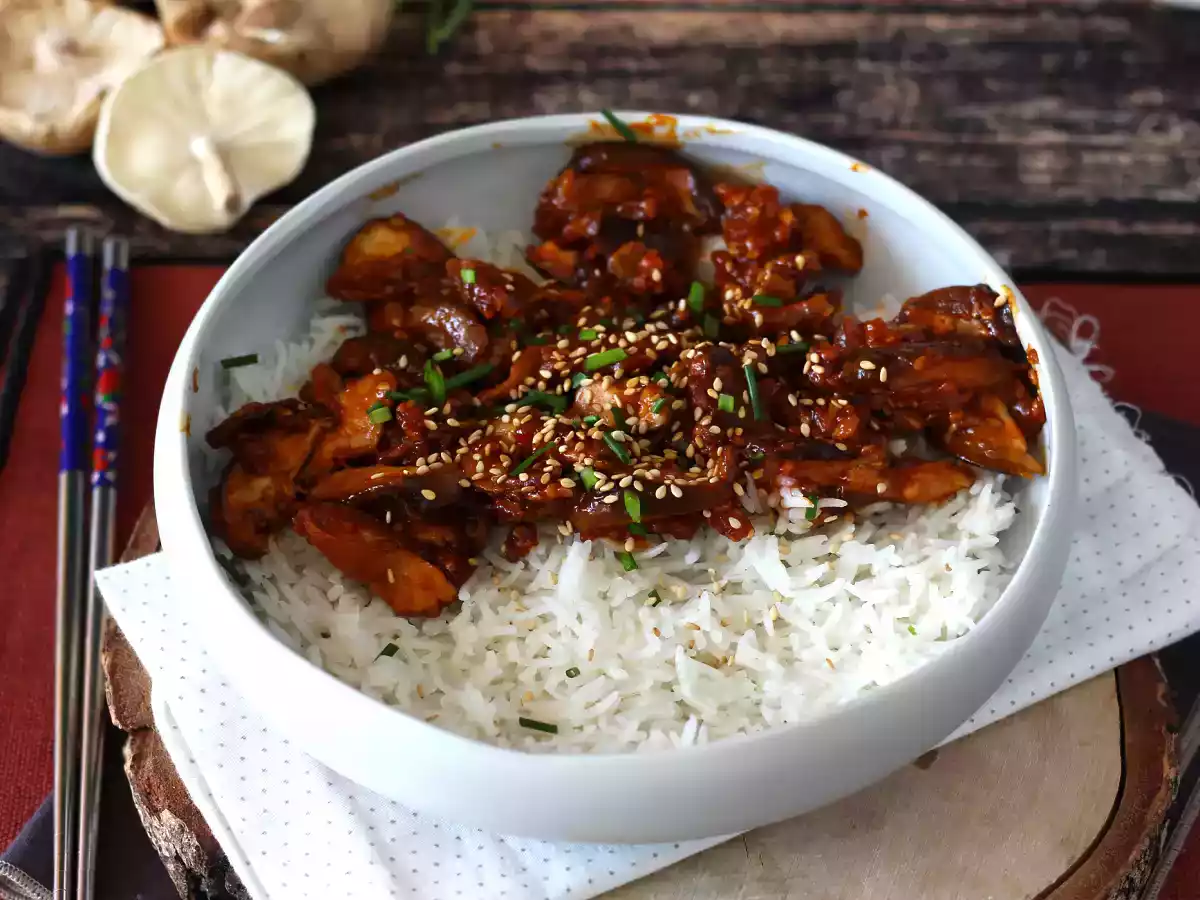 Cogumelos Shitake à coreana, com molho gochujang! - foto 2