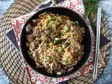 Como cozinhar macarrão instantâneo? Receita rápida com carne e cogumelos!, foto 1