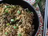Como cozinhar macarrão instantâneo? Receita rápida com carne e cogumelos!, foto 3