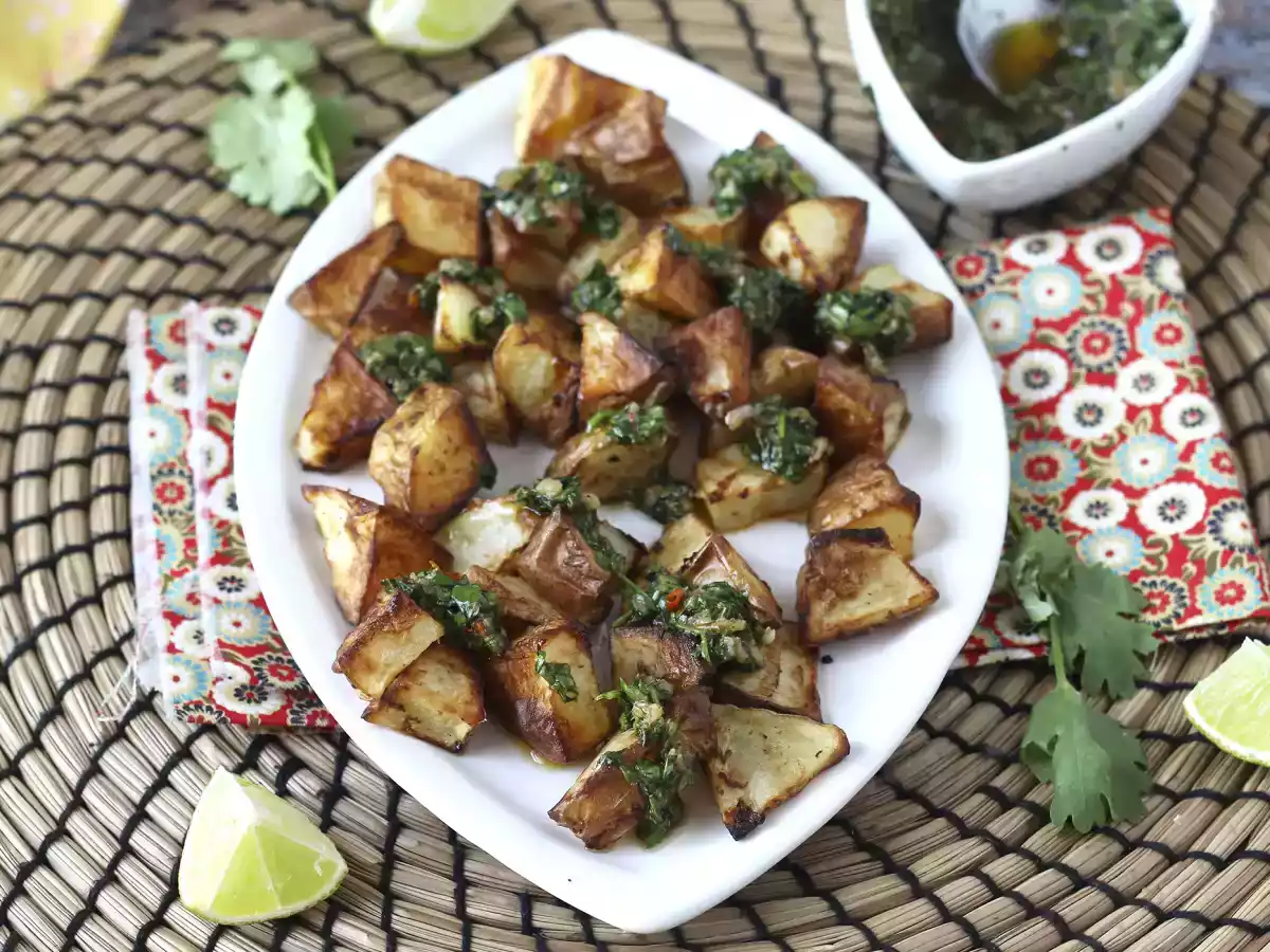 Como fazer batata rústica com molho chimichurri? - foto 3