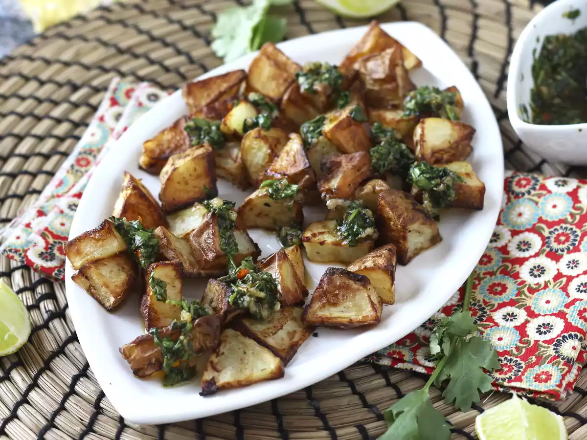 Como fazer batata rústica com molho chimichurri? - foto 4