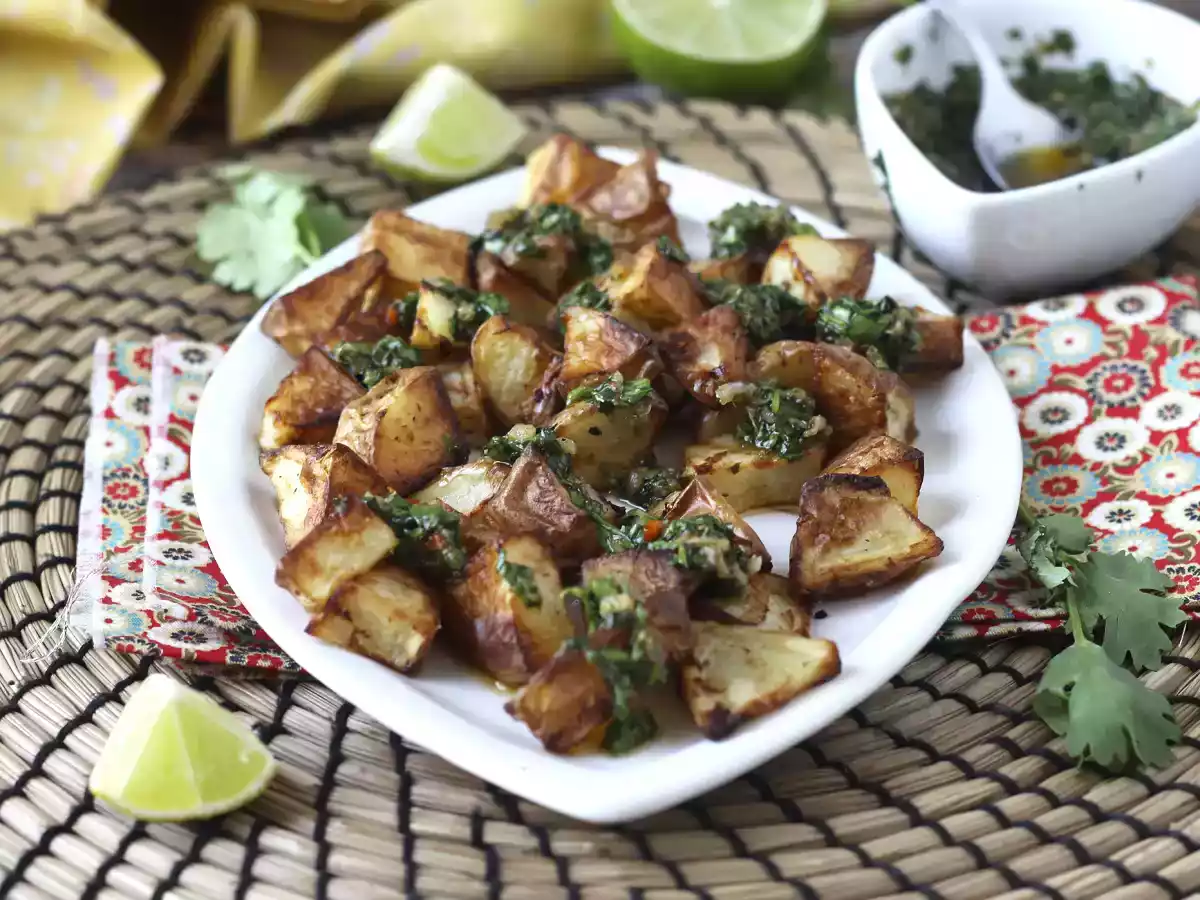 Como fazer batata rústica com molho chimichurri? - foto 6