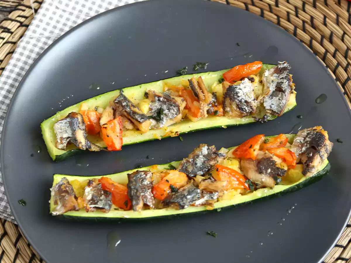 Como fazer curgete (abobrinha) recheada de sardinha? - foto 3