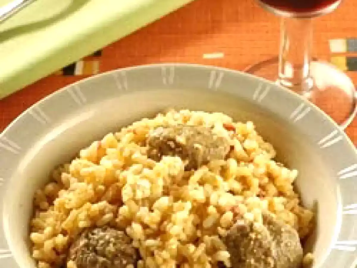 Como preparar Risoto com almôndegas?