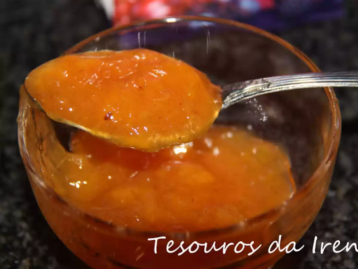 Compotas prenúncio de Outono, compota de pêssego aromatizada com cardamomo - foto 2
