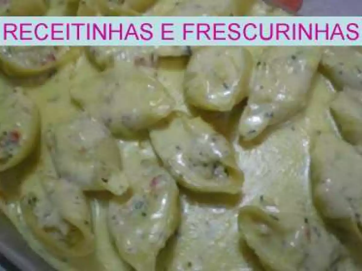Conchiglione com bacalhau