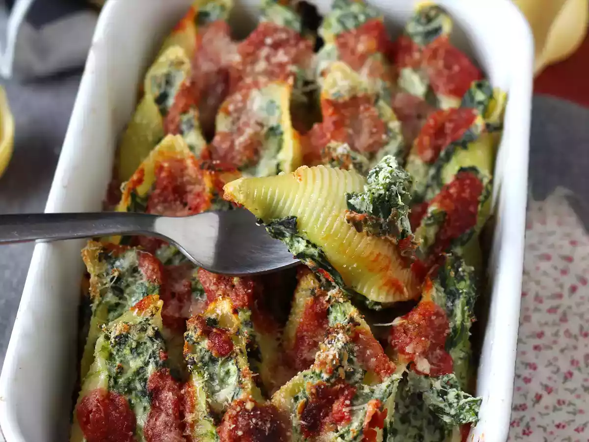 Conchiglione recheado de espinafre e ricotta - foto 2