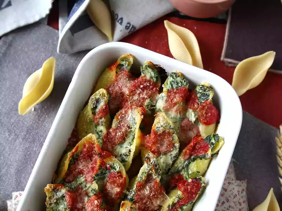 Conchiglione recheado de espinafre e ricotta - foto 3