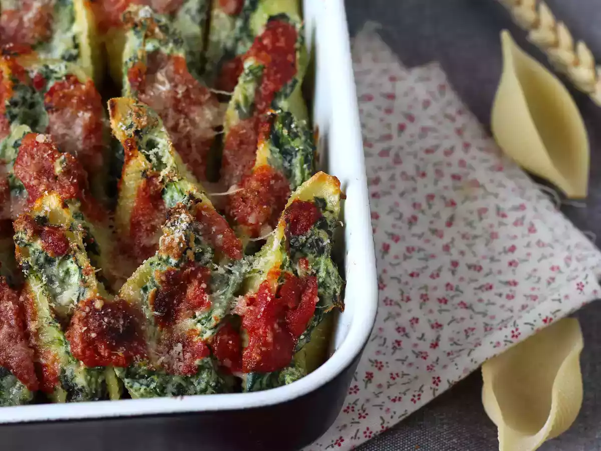 Conchiglione recheado de espinafre e ricotta - foto 4