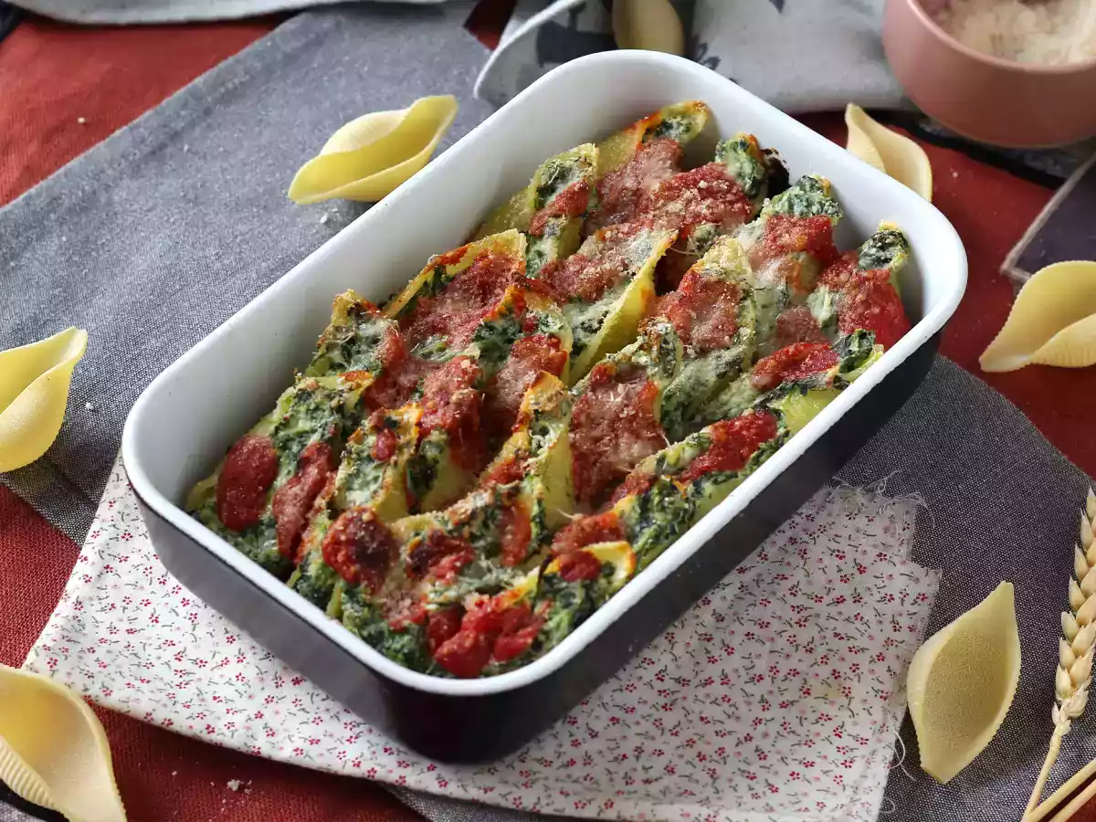 Conchiglione recheado de espinafre e ricotta - foto 5