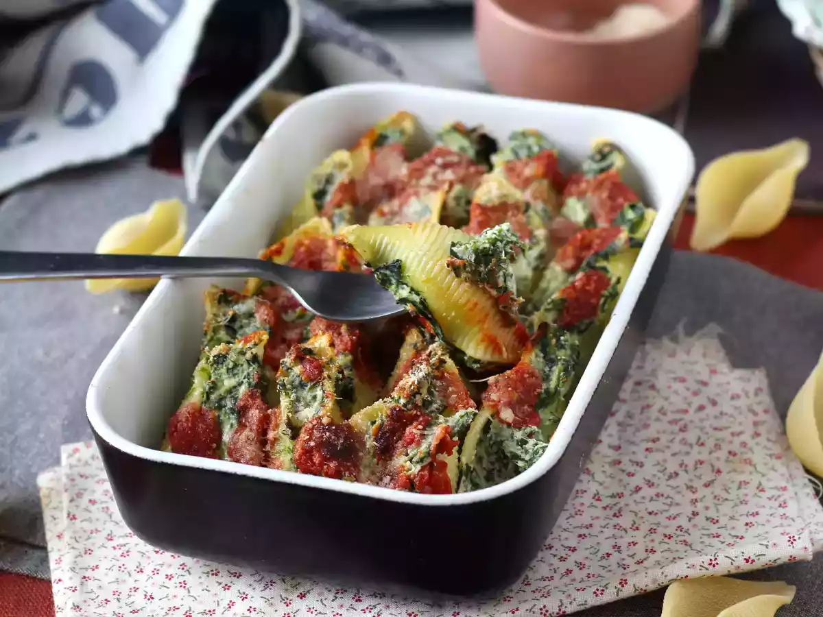 Conchiglione recheado de espinafre e ricotta - foto 7