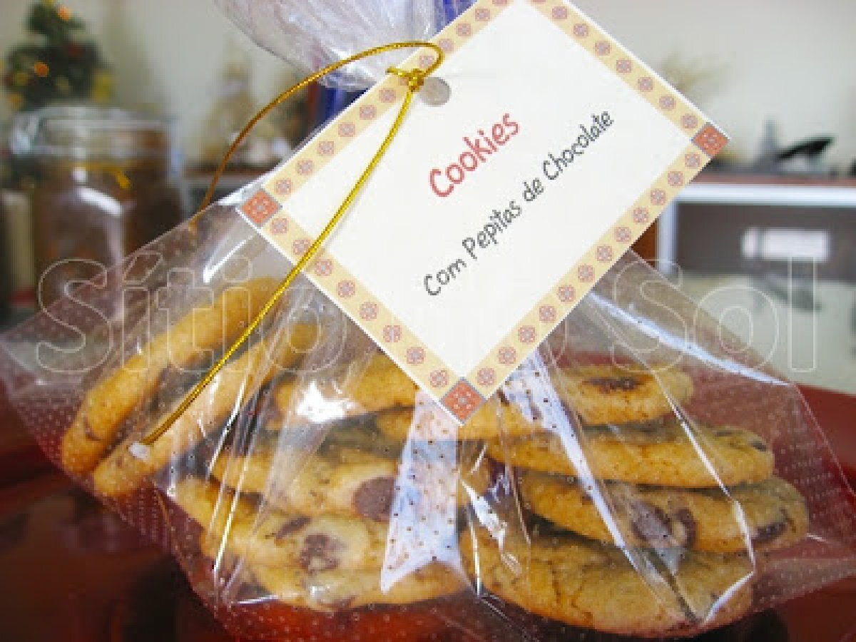 Cookies com pepitas de chocolate