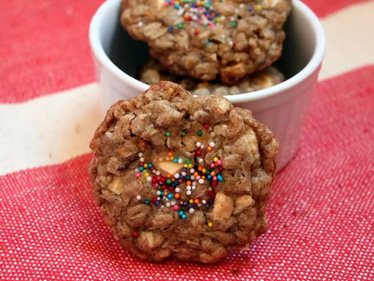 Cookies de Aveia com Chocolate Branco