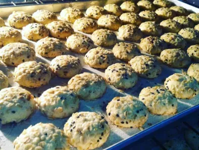 Cookies de aveia e gergelim