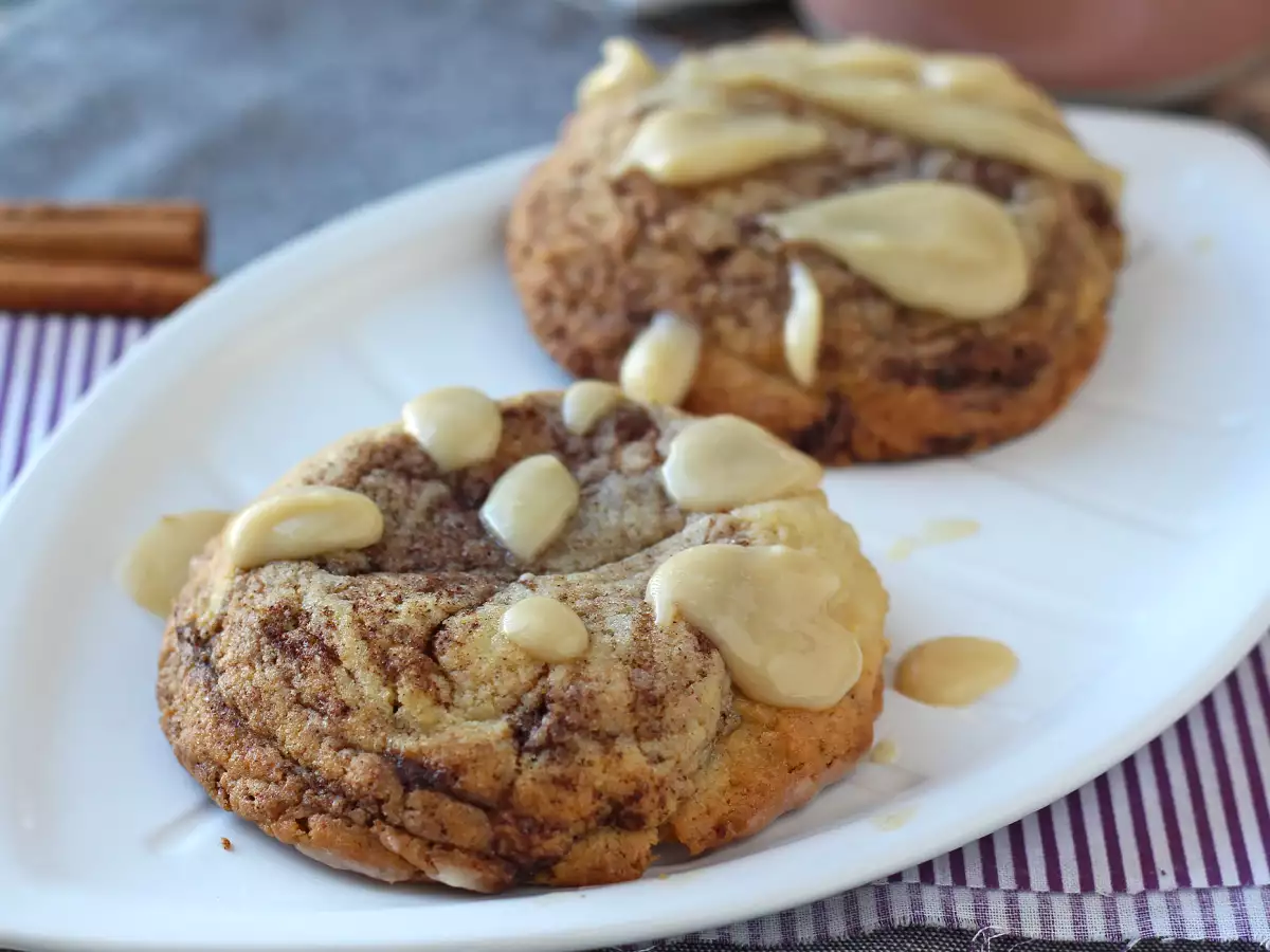 Cookies de canela que derretem na boca — Inspirados nos clássicos Cinnamon rolls - foto 2