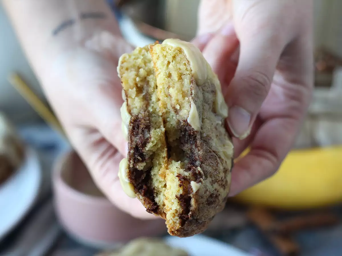Cookies de canela que derretem na boca — Inspirados nos clássicos Cinnamon rolls - foto 3
