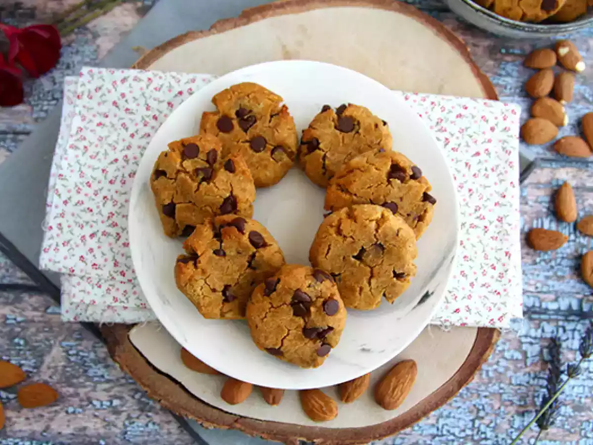 Cookies de Okara (resíduos do leite vegetal), sabor chocolate