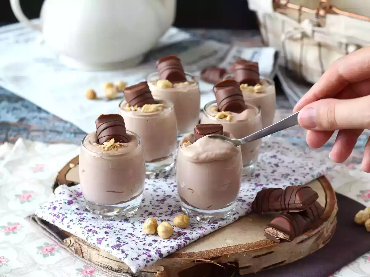 Copinhos de mousse Nutella com Kinder Bueno, altamente irresistível - foto 5