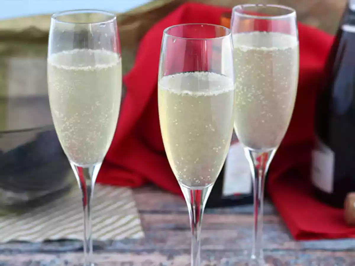 Coquetel de champanhe para festas