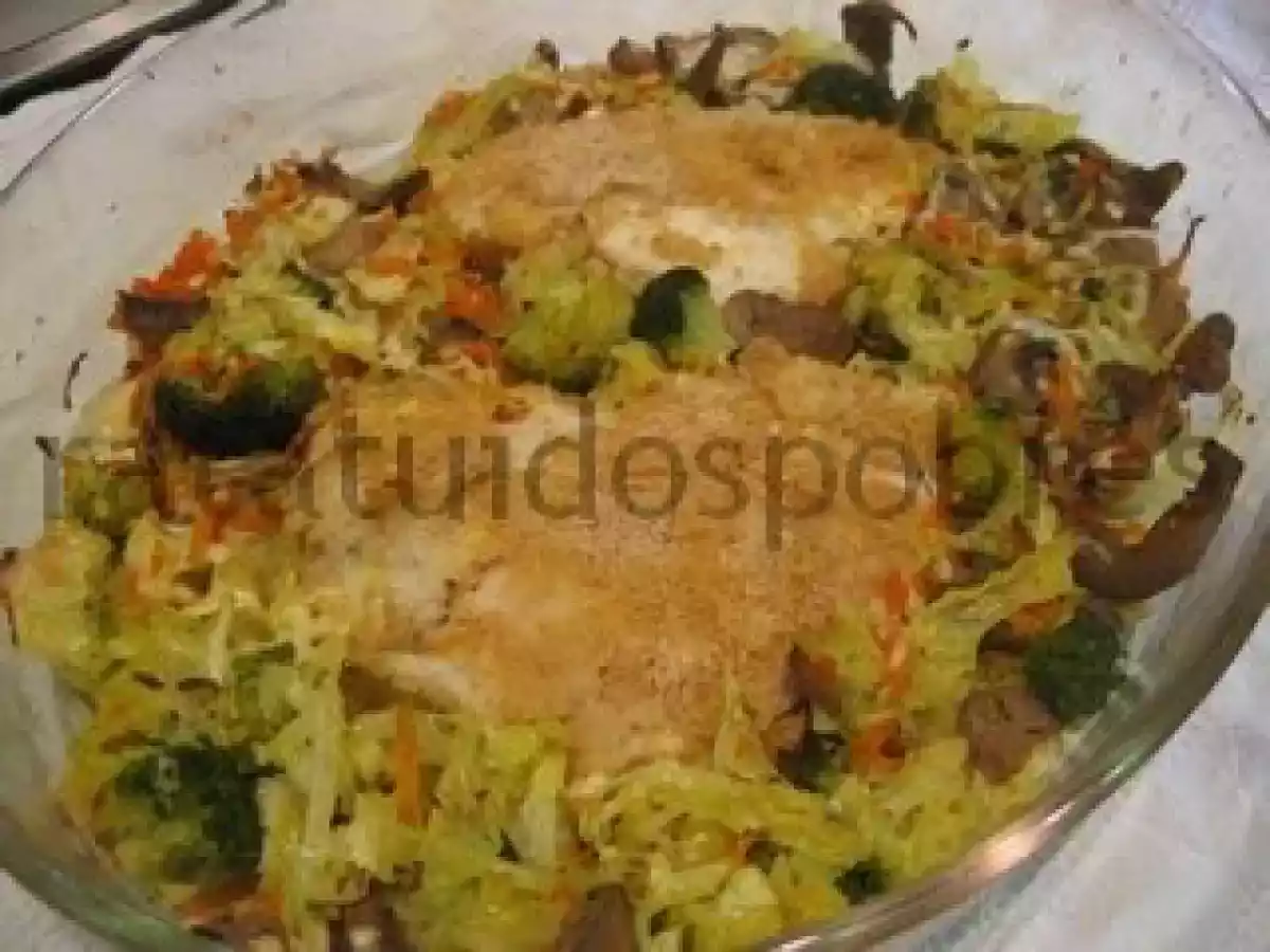 Cordon Bleu de solha c/ legumes suados