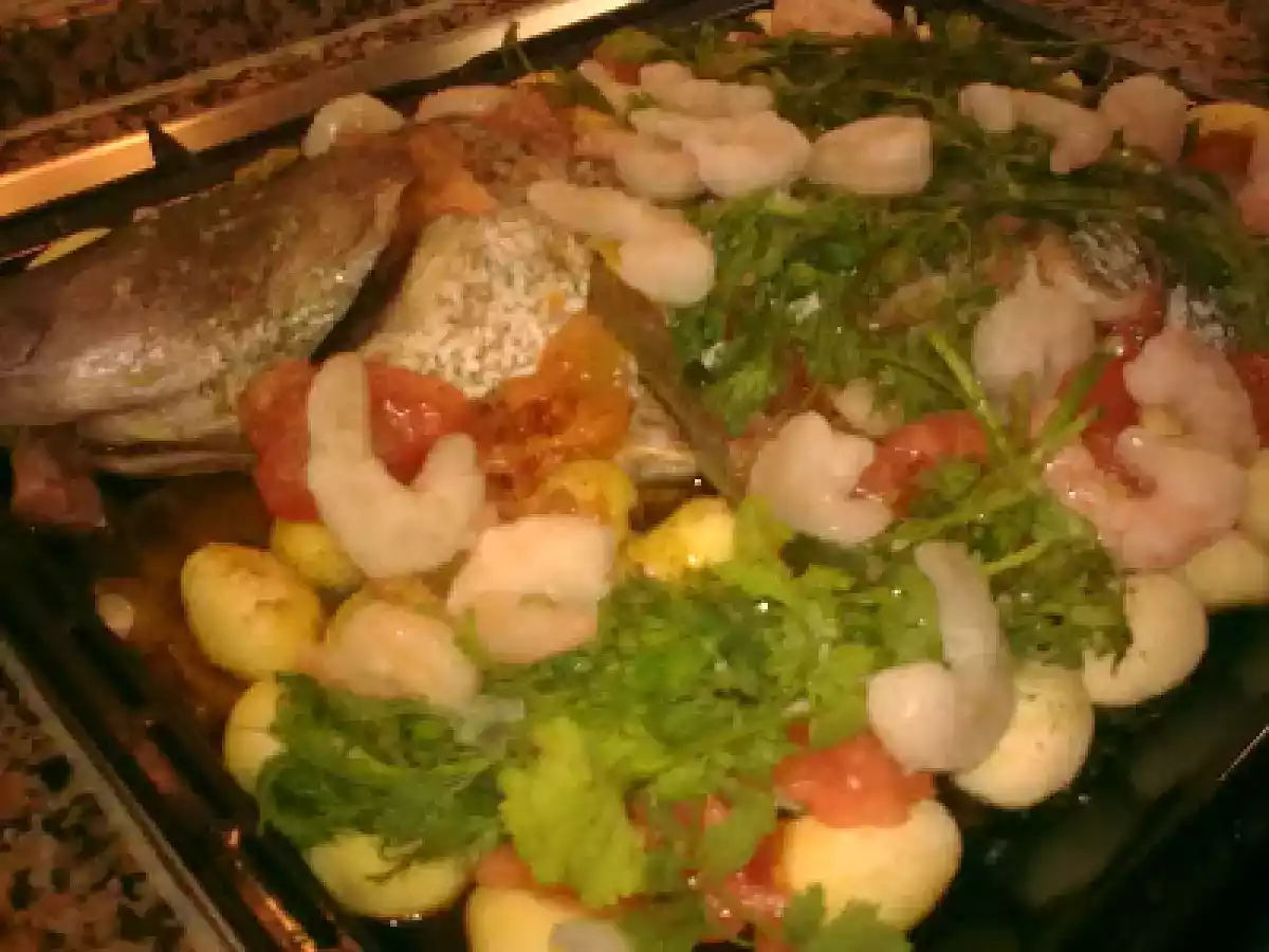 Corvina no forno à maneira da Pauluxa