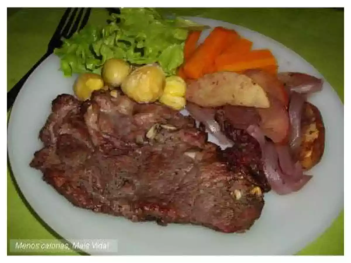 Costeletas Assadas com Maça e Canela