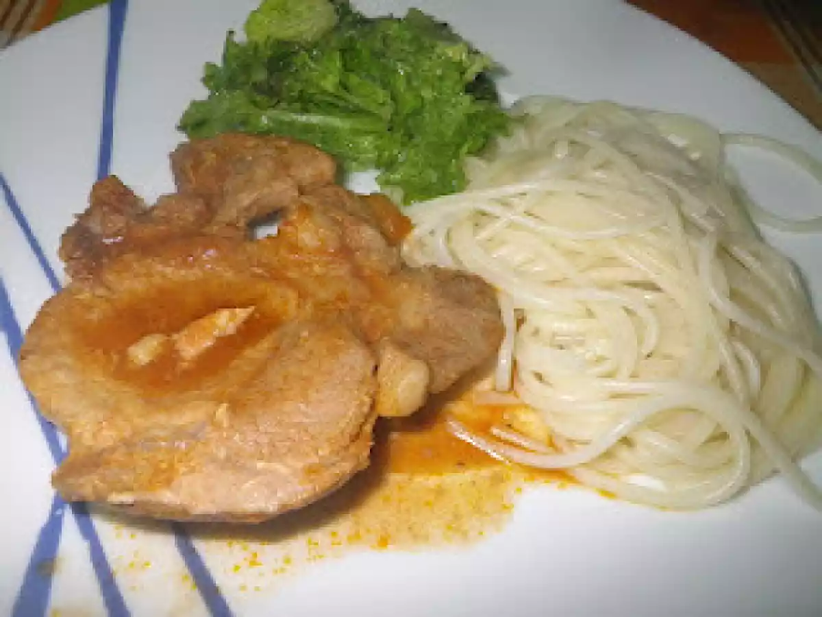 Costeletas com molho de cerveja