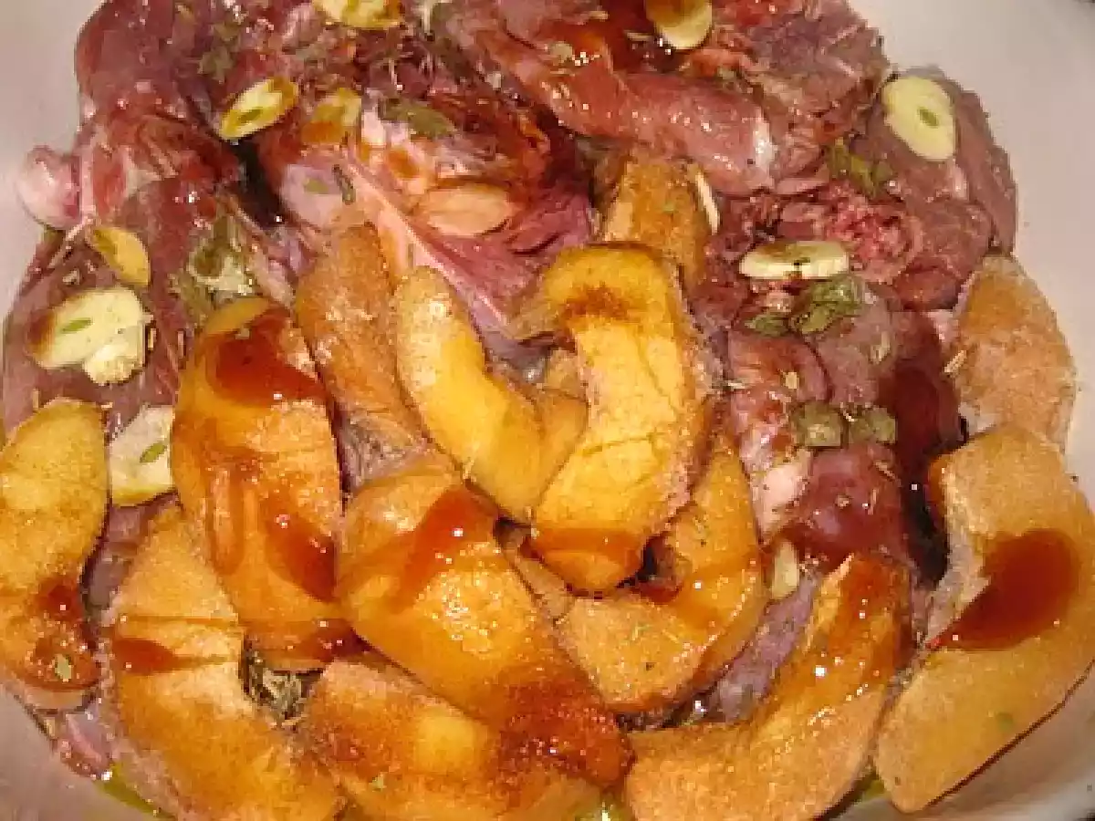 COSTELETAS DE PERÚ ASSADAS COM MARMELOS - foto 2