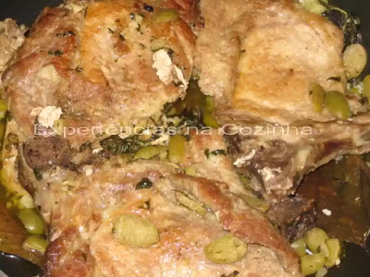 Costeletas de Porco com Azeitonas