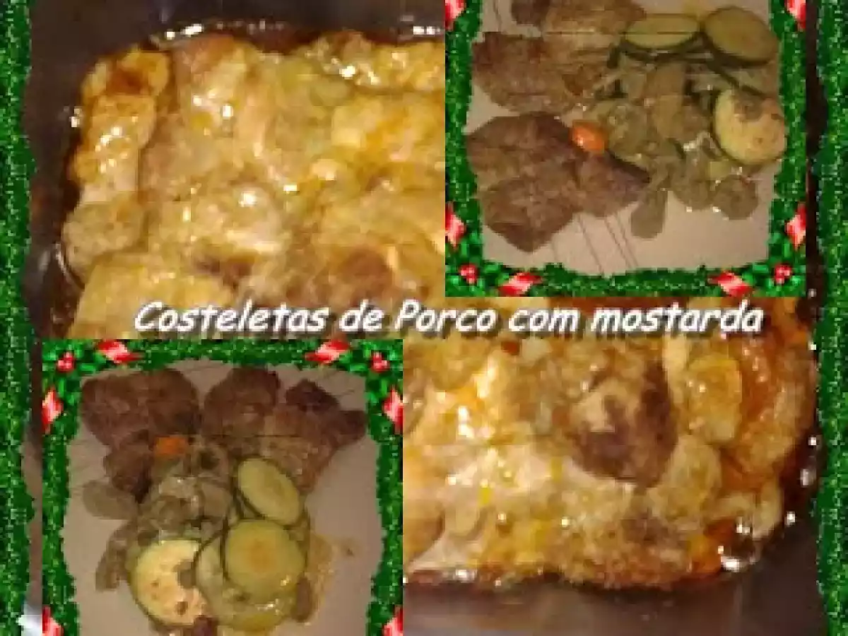 Costeletas de Porco com mostarda