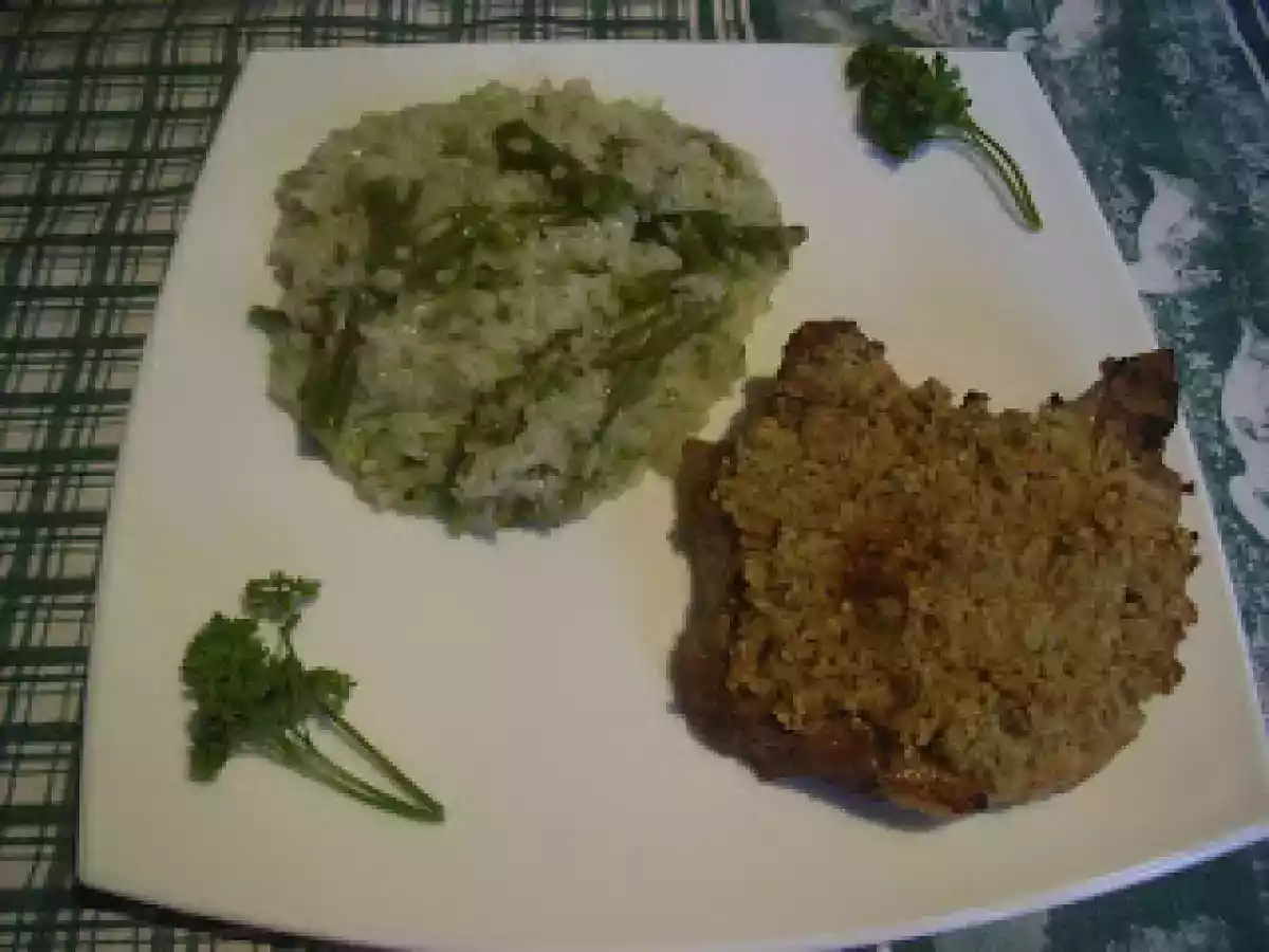 Costeletas grehadas com arroz de bróculos... - foto 3