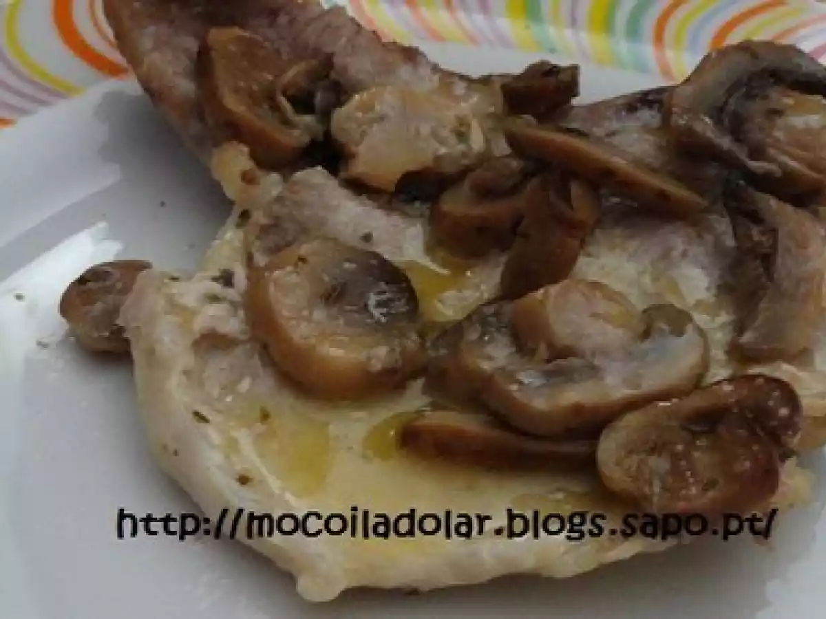 Costeletas no Forno com Cogumelos
