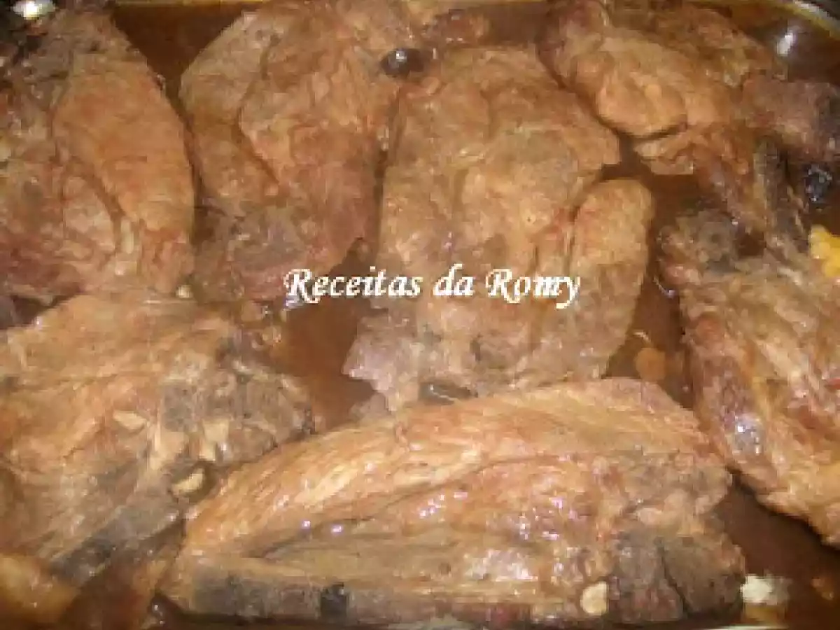 Costeletas no forno com molho de soja