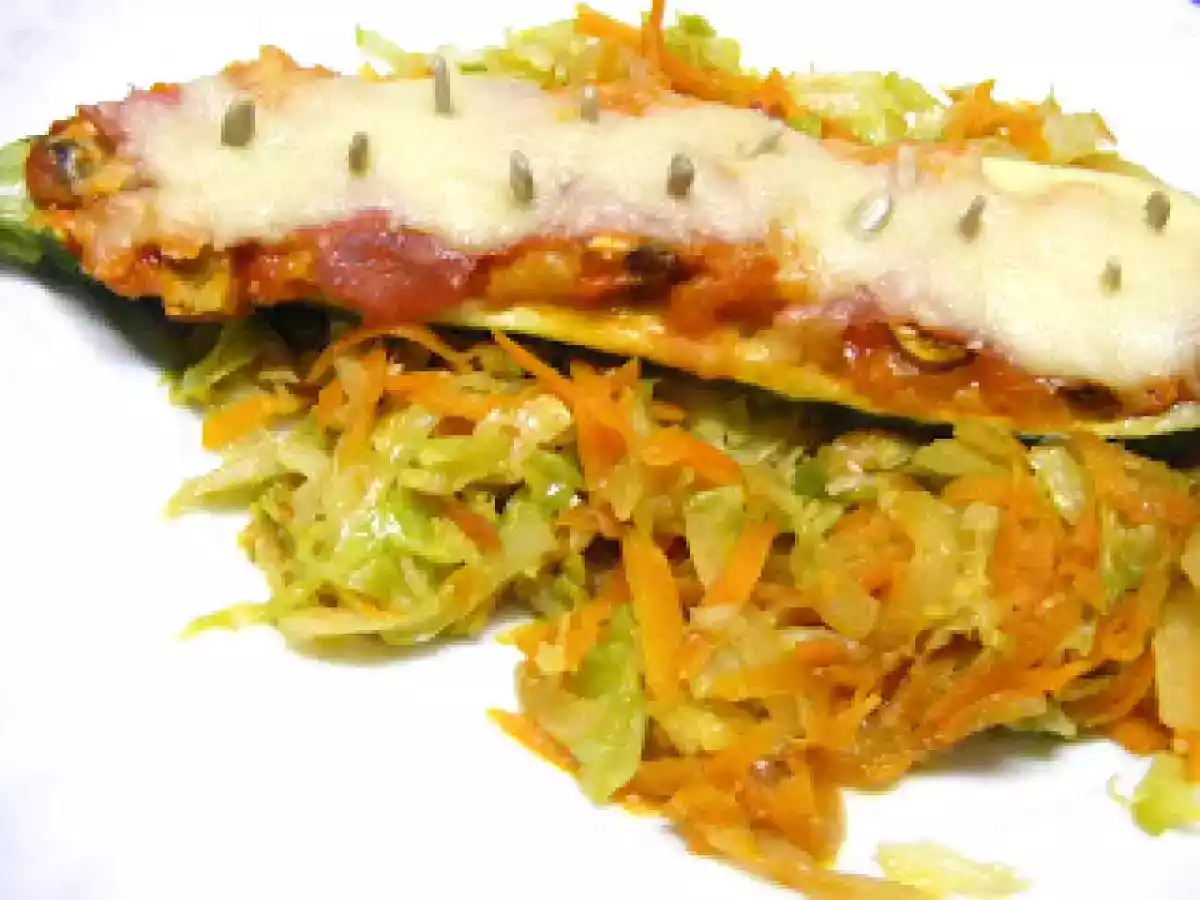 Courgete recheada com legumes e fiambre - foto 2