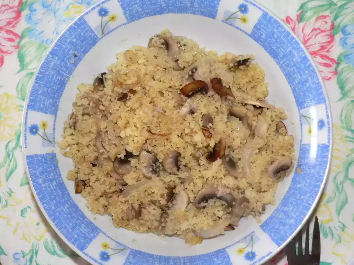 Couscous com Cogumelos